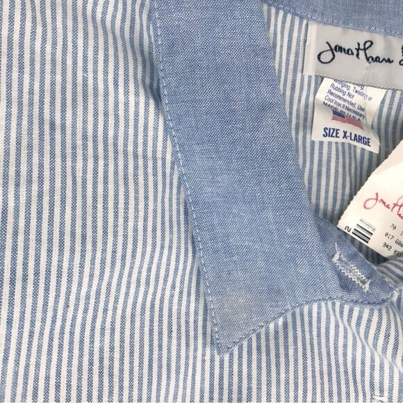 VINTAGE‎ Deadstock 80s 90s Cropped Button Down Shirt Tie Waist Boxy Size XL New - Picture 10 of 12